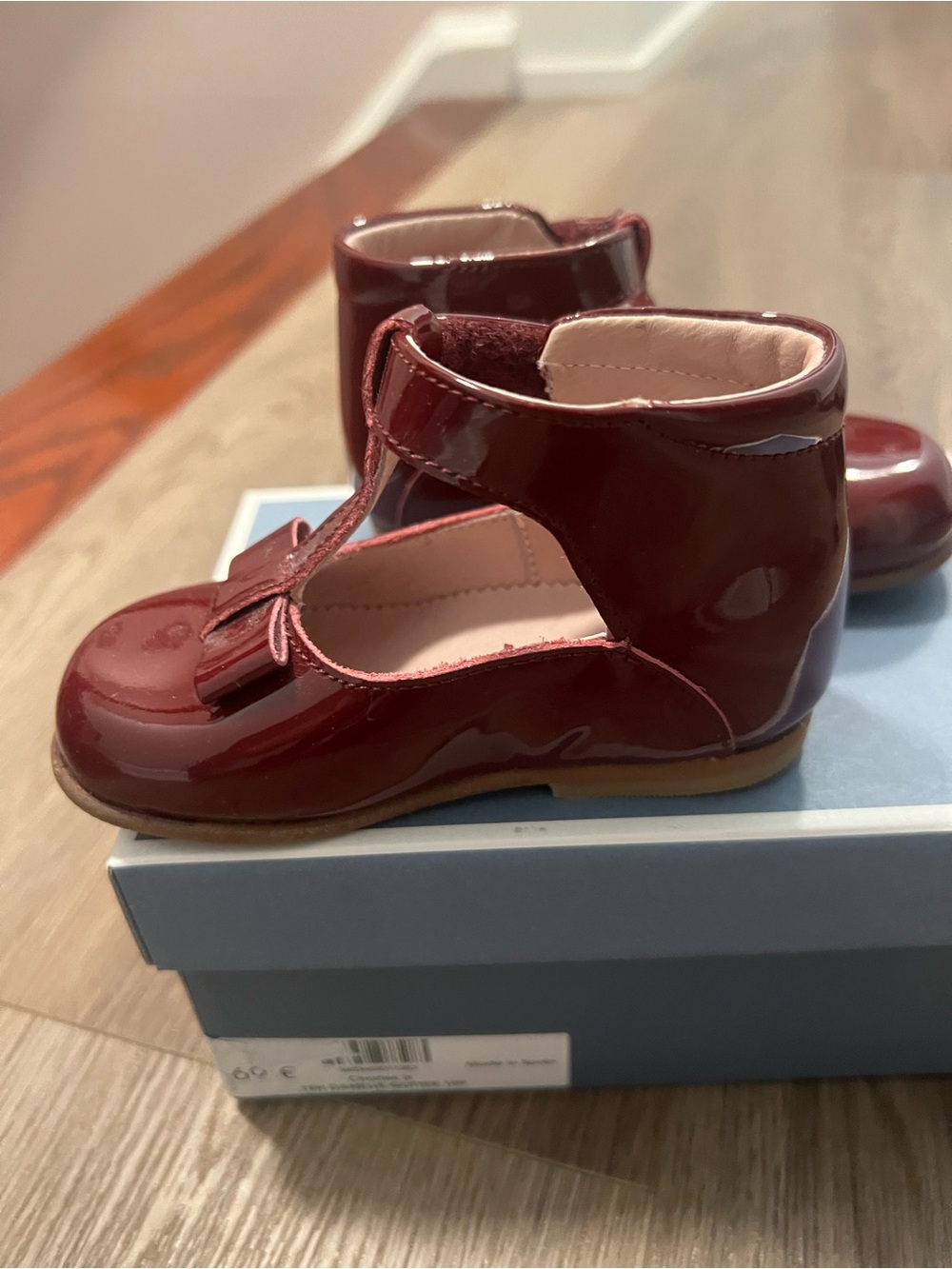 Jacadi Girls Patent Mary Jane Shoes in Deep Red